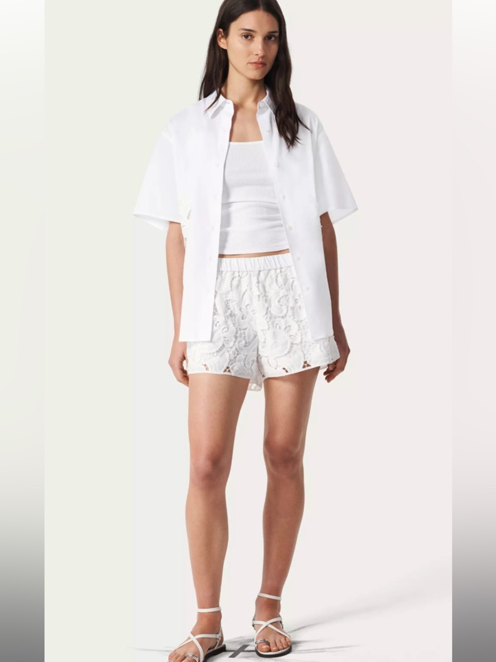 NWT $ 228 Rag & Bone White Lace High-Waist Shorts SIZE SMALL